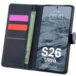 Husa flip cover Bizon Pocket compatibila cu Samsung Galaxy S26 Ultra, Navy Blue 3 - lerato.ro