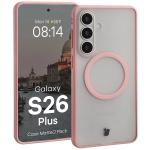 Kit protectie 2 in 1 BizonMobile, Carcasa Bizon MatteO si Folie sticla securizata Bizon Glass Edge, compatibil cu Samsung Galaxy S26 Plus, Roz 4 - lerato.ro