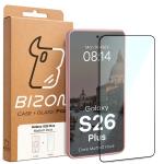 Kit protectie 2 in 1 BizonMobile, Carcasa Bizon MatteO si Folie sticla securizata Bizon Glass Edge, compatibil cu Samsung Galaxy S26 Plus, Roz 10 - lerato.ro