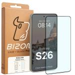 Kit protectie 2 in 1 BizonMobile, Carcasa Bizon MatteO si Folie sticla securizata Bizon Glass Edge, compatibil cu Samsung Galaxy S26, Bej 10 - lerato.ro