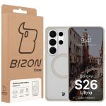 Carcasa Bizon MatteO cu MagSafe compatibila cu Samsung Galaxy S26 Ultra, Bej 8 - lerato.ro