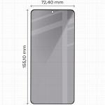 Set 2 folii sticla securizata Bizon Glass Edge Shadow Duo Privacy compatibile cu Samsung Galaxy S26 Plus / S25 Edge, Negru 3 - lerato.ro