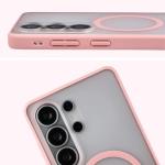 Carcasa Bizon MatteO cu MagSafe compatibila cu Samsung Galaxy S26 Ultra, Roz 5 - lerato.ro