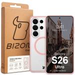 Carcasa Bizon MatteO cu MagSafe compatibila cu Samsung Galaxy S26 Ultra, Roz 8 - lerato.ro