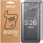 Folie sticla securizata Bizon Glass Edge Shadow Privacy compatibila cu Samsung Galaxy S26 Ultra, Negru 2 - lerato.ro