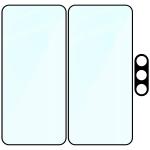 Set protectie 3in1 Bizon Glass Edge Pack, 2 folii sticla ecran + 1 folie sticla camera foto, compatibil cu Samsung Galaxy S25 FE, Negru 7 - lerato.ro