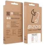 Kit protectie 2 in 1 BizonMobile, Carcasa Bizon MatteO si Folie sticla securizata Bizon Glass Edge, compatibil cu Samsung Galaxy S25 FE, Roz 11 - lerato.ro