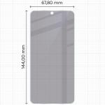 Folie sticla securizata Bizon Glass Mule Shadow Privacy compatibila cu Samsung Galaxy S24, Negru 3 - lerato.ro