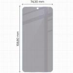 Folie sticla securizata Bizon Glass Mule Shadow Privacy compatibila cu Samsung Galaxy S25 FE, Negru 3 - lerato.ro