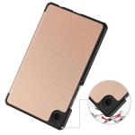 Husa Bizon Tab Croc compatibila cu Samsung Galaxy Tab A11 / A9, Rose Gold 4 - lerato.ro