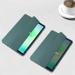 Husa Bizon Tab Clear Matt compatibila cu Samsung Galaxy Tab A11 / A9, Dark Green 6 - lerato.ro