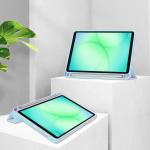 Husa Bizon Tab Clear Matt compatibila cu Samsung Galaxy Tab A11 / A9, Light Blue 3 - lerato.ro