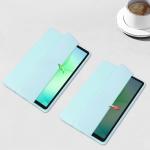 Husa Bizon Tab Clear Matt compatibila cu Samsung Galaxy Tab A11 / A9, Light Blue 6 - lerato.ro