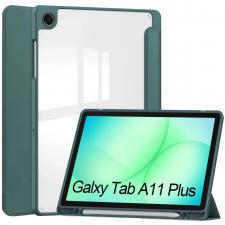 Husa Bizon Tab Clear Matt compatibila cu Samsung Galaxy Tab A11 Plus / A9 Plus, Dark Green