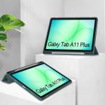 Husa Bizon Tab Clear Matt compatibila cu Samsung Galaxy Tab A11 Plus / A9 Plus, Dark Green 3 - lerato.ro