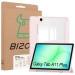 Husa Bizon Tab Clear Matt compatibila cu Samsung Galaxy Tab A11 Plus / A9 Plus, Roz 9 - lerato.ro