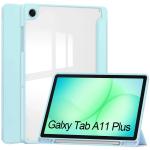 Husa Bizon Tab Clear Matt compatibila cu Samsung Galaxy Tab A11 Plus / A9 Plus, Light Blue 2 - lerato.ro