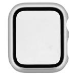 Carcasa cu protectie ecran din sticla securizata BizonMobile compatibila cu Apple Watch 4/5/6/SE 44 mm, Silver 9 - lerato.ro