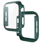 Carcasa cu protectie ecran din sticla securizata BizonMobile compatibila cu Apple Watch 4/5/6/SE 44 mm, Dark Green 4 - lerato.ro