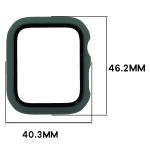 Carcasa cu protectie ecran din sticla securizata BizonMobile compatibila cu Apple Watch 4/5/6/SE 44 mm, Dark Green 3 - lerato.ro
