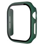 Carcasa cu protectie ecran din sticla securizata BizonMobile compatibila cu Apple Watch 4/5/6/SE 44 mm, Dark Green 2 - lerato.ro