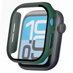 Carcasa cu protectie ecran din sticla securizata BizonMobile compatibila cu Apple Watch 4/5/6/SE 44 mm, Dark Green 5 - lerato.ro