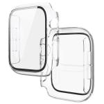 Carcasa cu protectie ecran din sticla securizata BizonMobile compatibila cu Apple Watch 4/5/6/SE 44 mm, Transparent 4 - lerato.ro