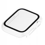 Carcasa cu protectie ecran din sticla securizata BizonMobile compatibila cu Apple Watch 4/5/6/SE 44 mm, Transparent 7 - lerato.ro