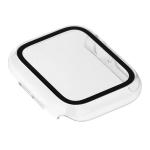 Carcasa cu protectie ecran din sticla securizata BizonMobile compatibila cu Apple Watch 4/5/6/SE 44 mm, Transparent 8 - lerato.ro