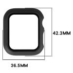 Carcasa cu protectie ecran din sticla securizata BizonMobile compatibila cu Apple Watch 4/5/6/SE 40 mm, Negru 3 - lerato.ro