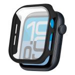 Carcasa cu protectie ecran din sticla securizata BizonMobile compatibila cu Apple Watch 4/5/6/SE 40 mm, Negru 5 - lerato.ro