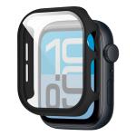 Carcasa cu protectie ecran din sticla securizata BizonMobile compatibila cu Apple Watch 4/5/6/SE 40 mm, Negru 6 - lerato.ro