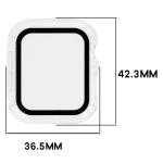 Carcasa cu protectie ecran din sticla securizata BizonMobile compatibila cu Apple Watch 4/5/6/SE 40 mm, Transparent 3 - lerato.ro