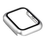 Carcasa cu protectie ecran din sticla securizata BizonMobile compatibila cu Apple Watch 4/5/6/SE 40 mm, Silver 8 - lerato.ro