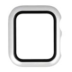Carcasa cu protectie ecran din sticla securizata BizonMobile compatibila cu Apple Watch 4/5/6/SE 40 mm, Silver 9 - lerato.ro