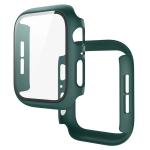 Carcasa cu protectie ecran din sticla securizata BizonMobile compatibila cu Apple Watch 4/5/6/SE 40 mm, Dark Green 3 - lerato.ro