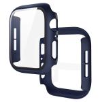 Carcasa cu protectie ecran din sticla securizata BizonMobile compatibila cu Apple Watch 4/5/6/SE 40 mm, Dark Blue 4 - lerato.ro