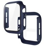Carcasa cu protectie ecran din sticla securizata BizonMobile compatibila cu Apple Watch 4/5/6/SE 44 mm, Dark Blue 4 - lerato.ro
