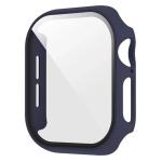 Carcasa cu protectie ecran din sticla securizata BizonMobile compatibila cu Apple Watch 4/5/6/SE 44 mm, Dark Blue 2 - lerato.ro
