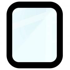 Folie sticla securizata Bizon Glass Watch Edge compatibile cu Apple Watch 4/5/6/SE, 40mm, Negru