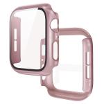 Carcasa cu protectie ecran din sticla securizata BizonMobile compatibila cu Apple Watch 4/5/6/SE 40 mm, Rose Gold 4 - lerato.ro