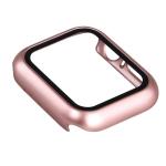 Carcasa cu protectie ecran din sticla securizata BizonMobile compatibila cu Apple Watch 4/5/6/SE 40 mm, Rose Gold 8 - lerato.ro