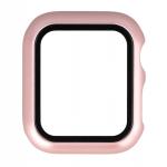 Carcasa cu protectie ecran din sticla securizata BizonMobile compatibila cu Apple Watch 4/5/6/SE 40 mm, Rose Gold 9 - lerato.ro