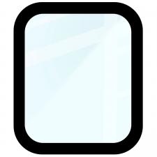 Folie sticla securizata Bizon Glass Watch Edge compatibile cu Apple Watch 4/5/6/SE, 44mm, Negru