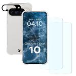 Kit protectie 2 in 1 BizonMobile Clear Pack, Carcasa Bizon Salpa si Folie sticla securizata Bizon Glass Clear 2, compatibil cu Google Pixel 10, Transparent 2 - lerato.ro