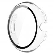 Carcasa cu protectie ecran din sticla securizata BizonMobile compatibila cu Google Pixel Watch 4, 45mm, Transparent