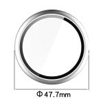 Carcasa cu protectie ecran din sticla securizata BizonMobile compatibila cu Google Pixel Watch 4, 45mm, Silver 3 - lerato.ro