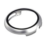 Carcasa cu protectie ecran din sticla securizata BizonMobile compatibila cu Google Pixel Watch 4, 45mm, Silver 7 - lerato.ro