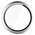 Carcasa cu protectie ecran din sticla securizata BizonMobile compatibila cu Google Pixel Watch 4, 45mm, Silver 9 - lerato.ro