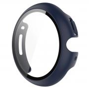 Carcasa cu protectie ecran din sticla securizata BizonMobile compatibila cu Google Pixel Watch 4, 45mm, Albastru